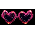 Blank Heart Shaped Pink Light Up Sunglasses